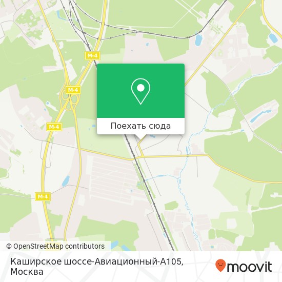 Карта Каширское шоссе-Авиационный-А105