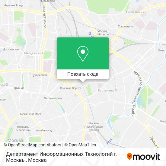 Карта Департамент Информационных Технологий г. Москвы