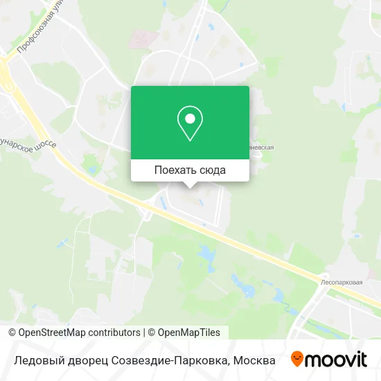 Карта Ледовый дворец Созвездие-Парковка