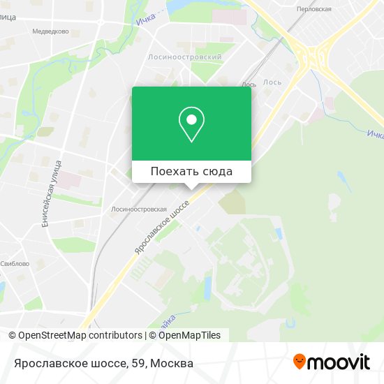 Карта Ярославское шоссе, 59