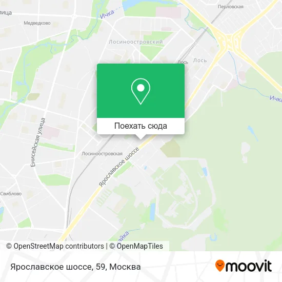 Карта Ярославское шоссе, 59