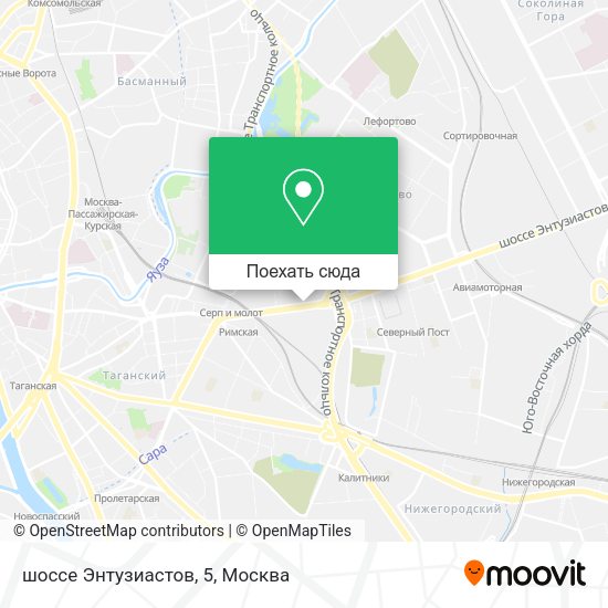 Карта шоссе Энтузиастов, 5