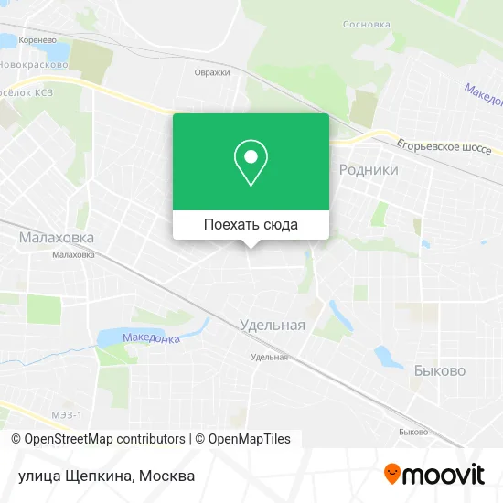 Карта улица Щепкина
