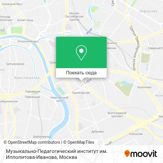 Карта Музыкально-Педагогический институт им. Ипполитова-Иванова