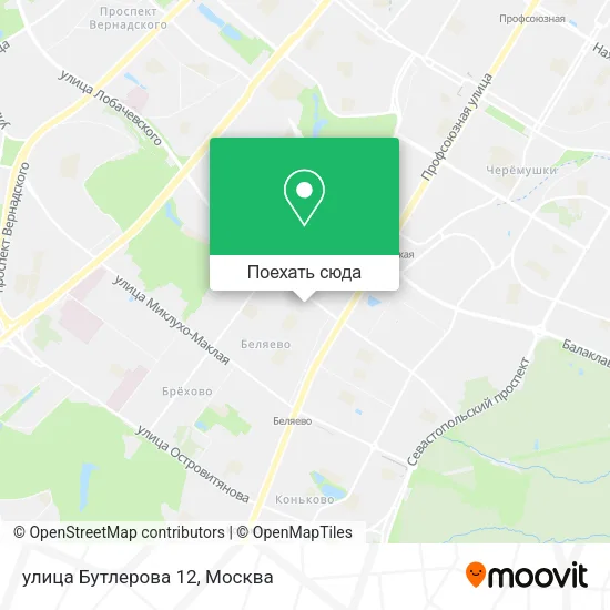 Карта улица Бутлерова 12