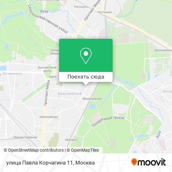 Карта улица Павла Корчагина 11