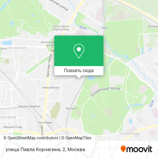 Карта улица Павла Корчагина, 2