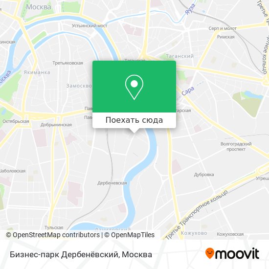 Карта Бизнес-парк Дербенёвский