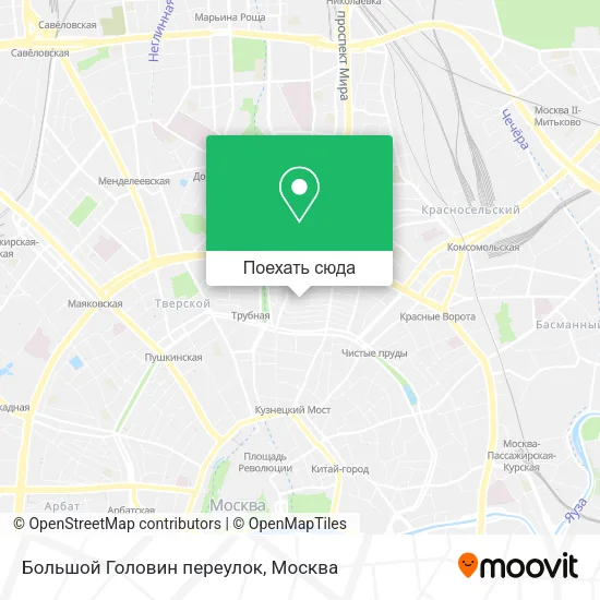 Карта Большой Головин переулок