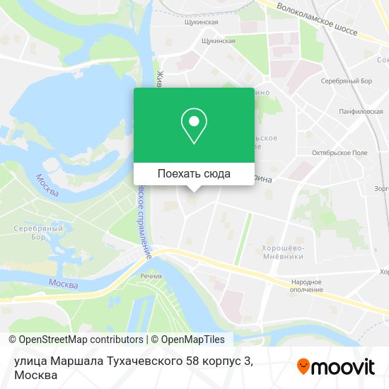 Карта улица Маршала Тухачевского 58 корпус 3