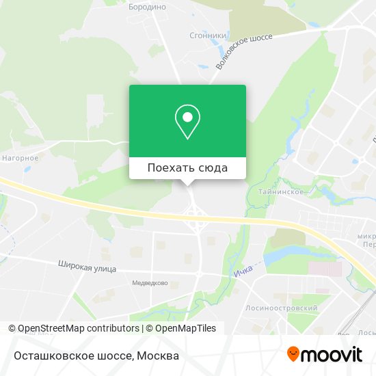 Карта Осташковское шоссе