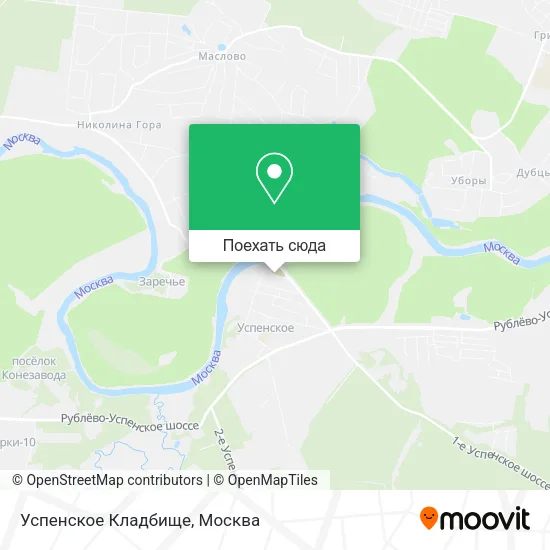 Карта Успенское Кладбище