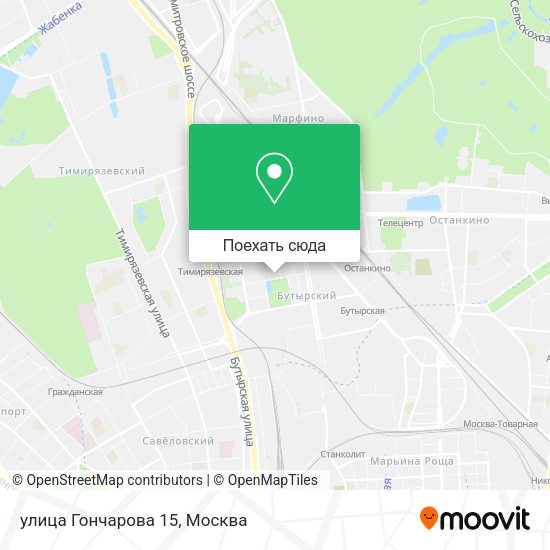 Карта улица Гончарова 15