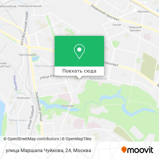 Карта улица Маршала Чуйкова, 24