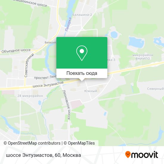 Карта шоссе Энтузиастов, 60