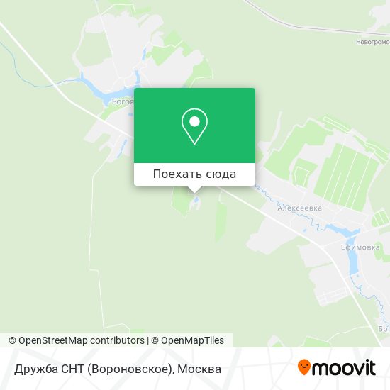 Карта Дружба СНТ (Вороновское)