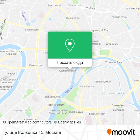 Карта улица Волхонка 15