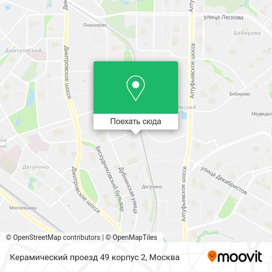 Карта Керамический проезд 49 корпус 2