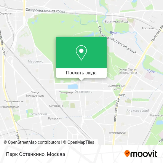 Карта Парк Останкино