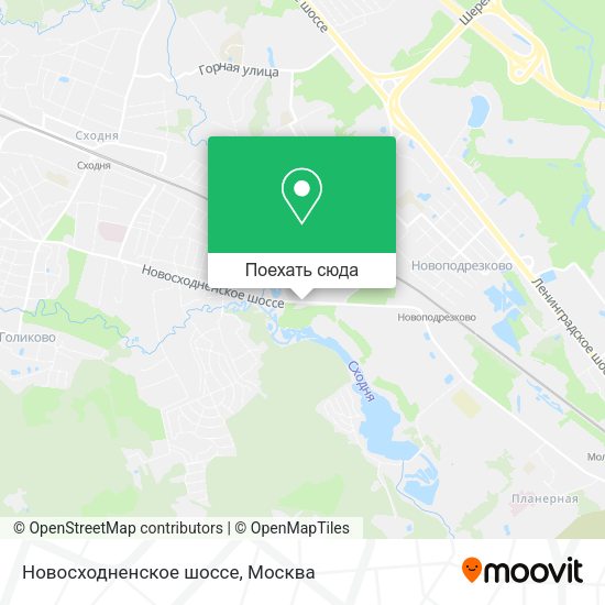 Карта Новосходненское шоссе