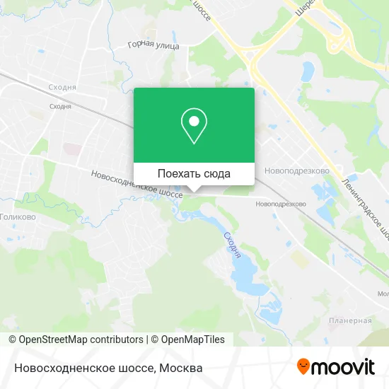 Карта Новосходненское шоссе