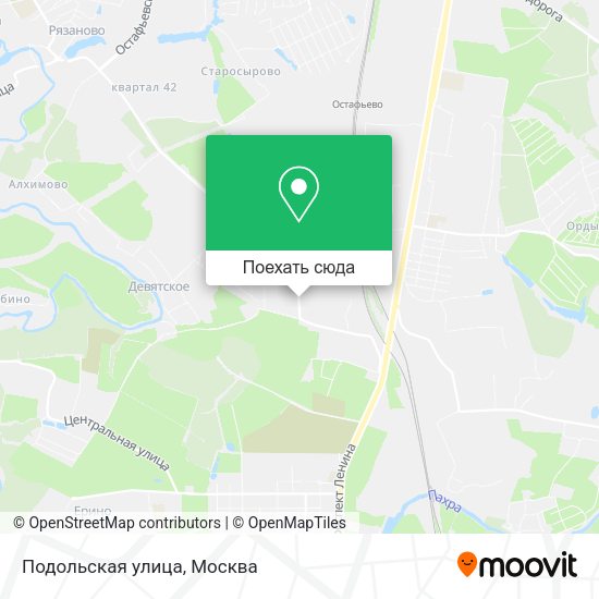 Карта Подольская улица