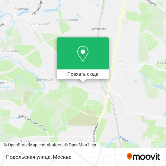 Карта Подольская улица
