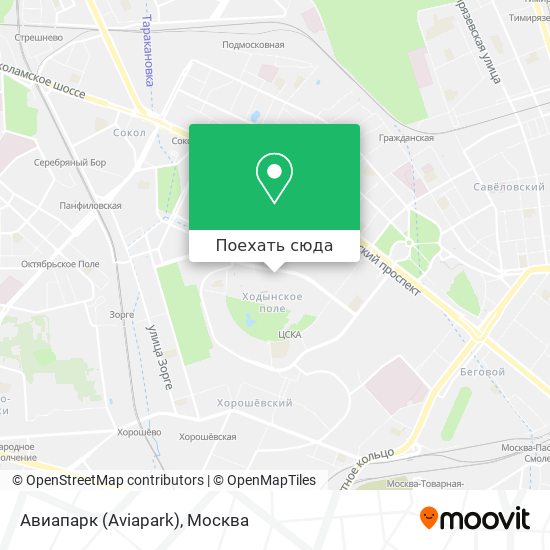 Карта Авиапарк (Aviapark)