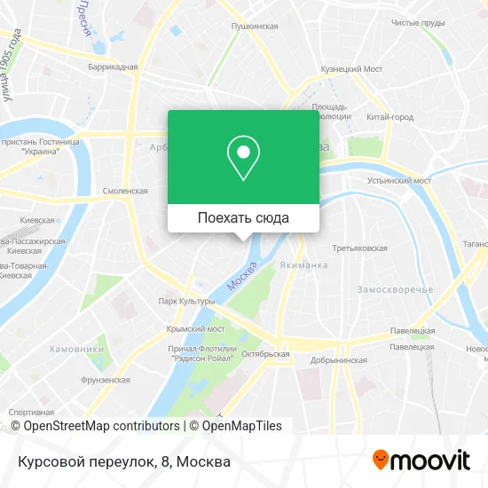 Карта Курсовой переулок, 8