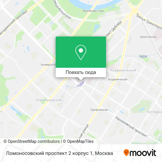 Карта Ломоносовский проспект 2 корпус 1