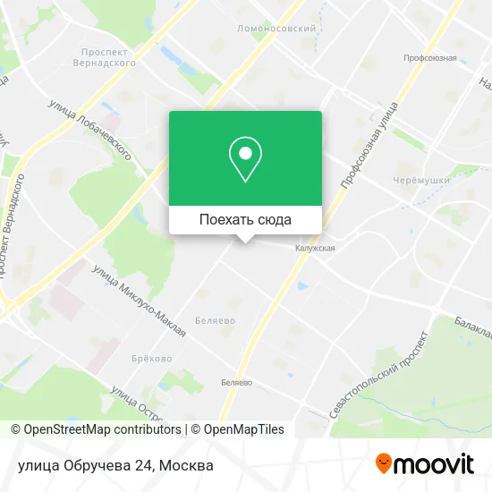 Карта улица Обручева 24