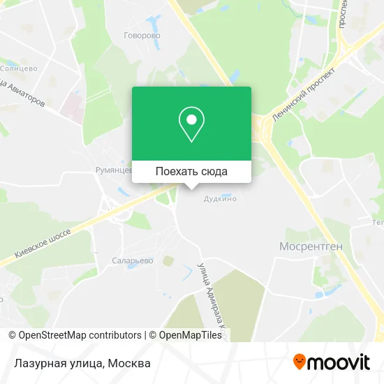 Карта Лазурная улица