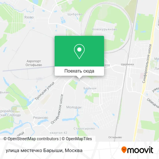 Карта улица местечко Барыши