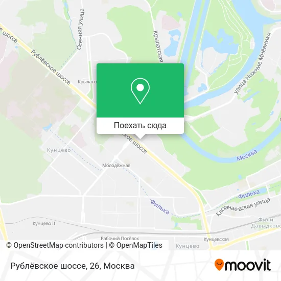 Карта Рублёвское шоссе, 26