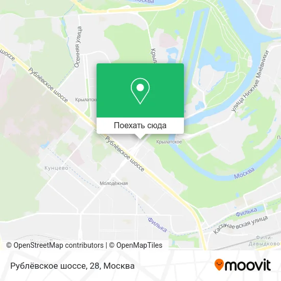 Карта Рублёвское шоссе, 28