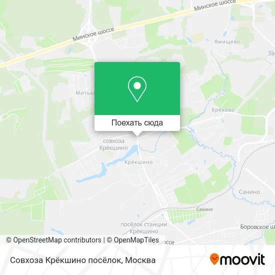 Карта Совхоза Крёкшино посёлок