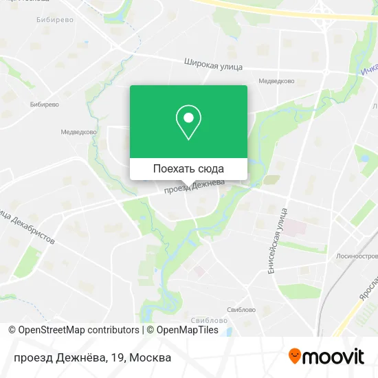 Карта проезд Дежнёва, 19