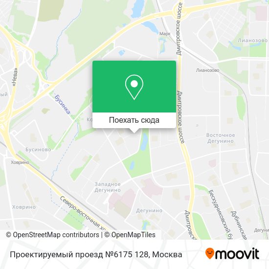 Карта Проектируемый проезд №6175 128