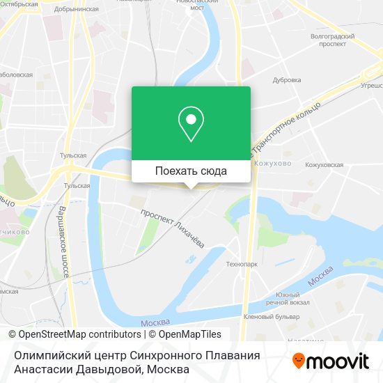 Карта Олимпийский центр Синхронного Плавания Анастасии Давыдовой