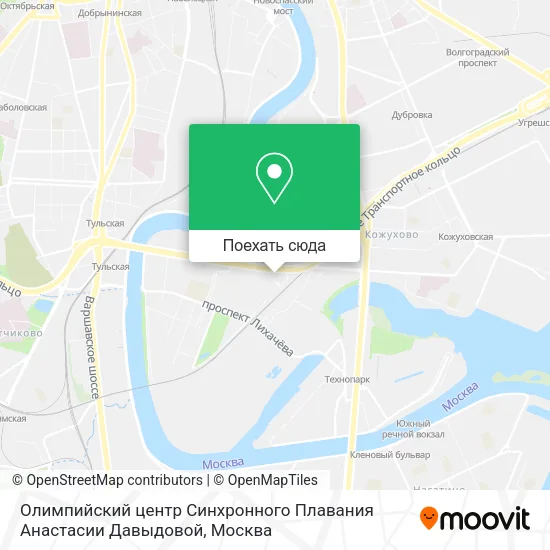 Карта Олимпийский центр Синхронного Плавания Анастасии Давыдовой