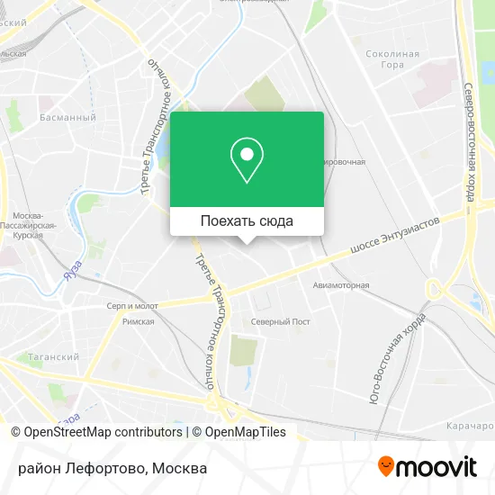 Карта район Лефортово