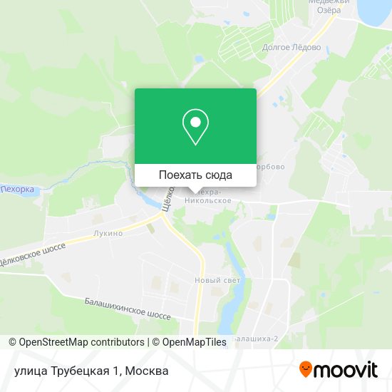 Карта улица Трубецкая 1
