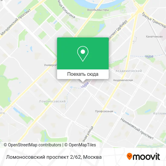 Карта Ломоносовский проспект 2/62