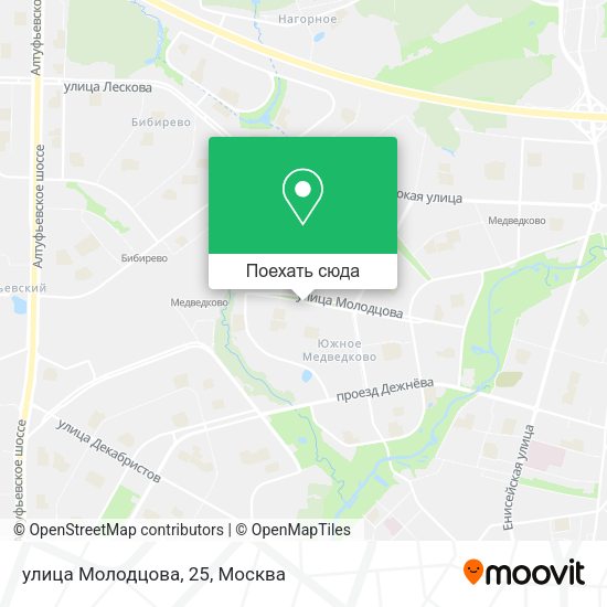 Карта улица Молодцова, 25