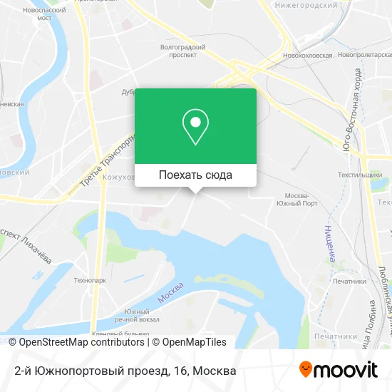 Карта 2-й Южнопортовый проезд, 16
