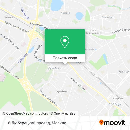 Карта 1-й Люберецкий проезд