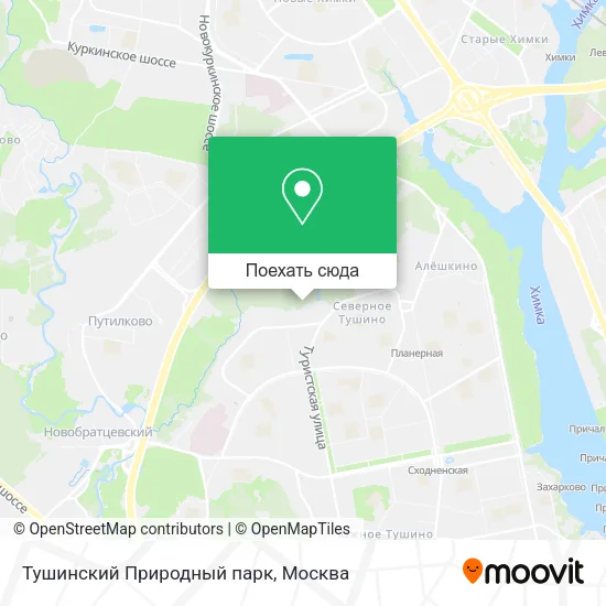 Карта Тушинский Природный парк