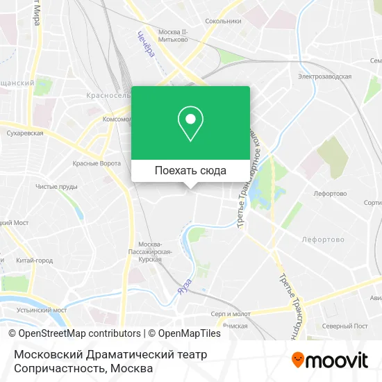 Карта Московский Драматический театр Сопричастность