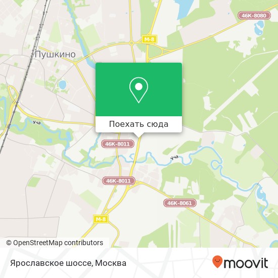 Карта Ярославское шоссе