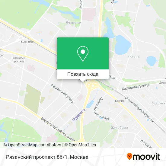 Карта Рязанский проспект 86/1